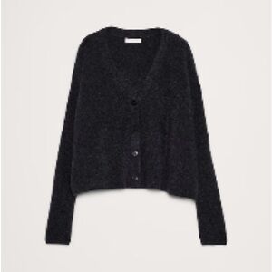 Brushed cashmere cardigan